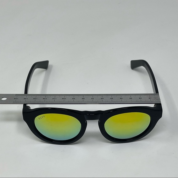DIFF sunglasses DIME black FRAME mirrored YELLOW LENSES DIFF EYEWEAR - Picture 6 of 9